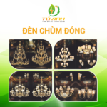 sản phẩm đèn chùm đóng