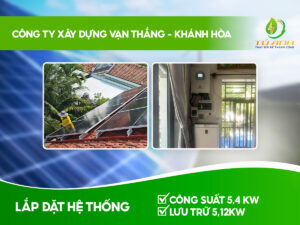 Công trình điện NLMT khách hàng Công ty Vạn Thắng