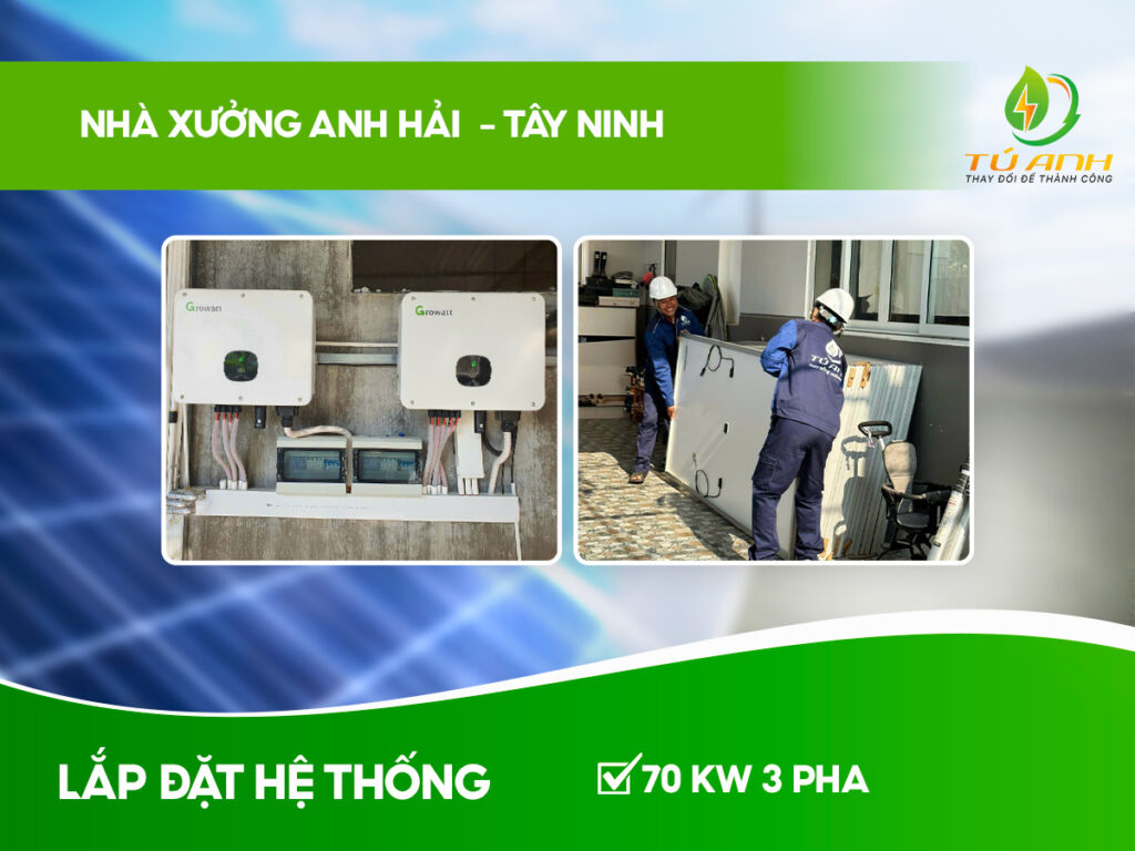 Công trình điện NLMT nhà xưởng anh Hải tại Tây Ninh